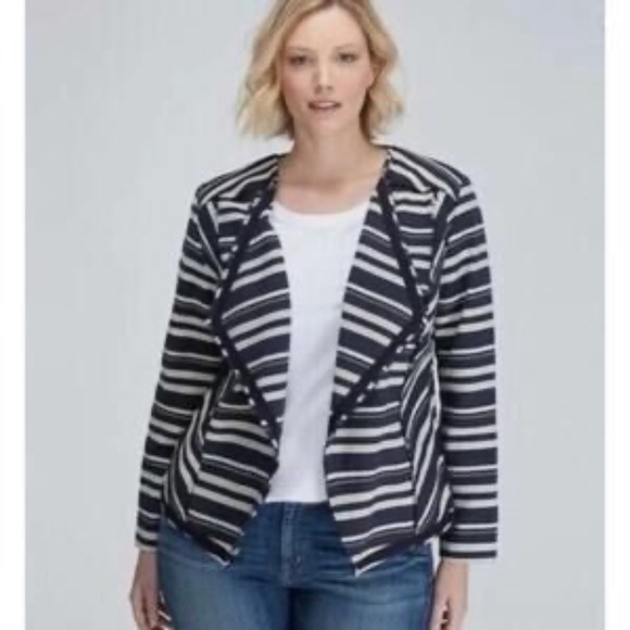 Lane Bryant Chevron Open Blazer Size 28 - Picture 1 of 5